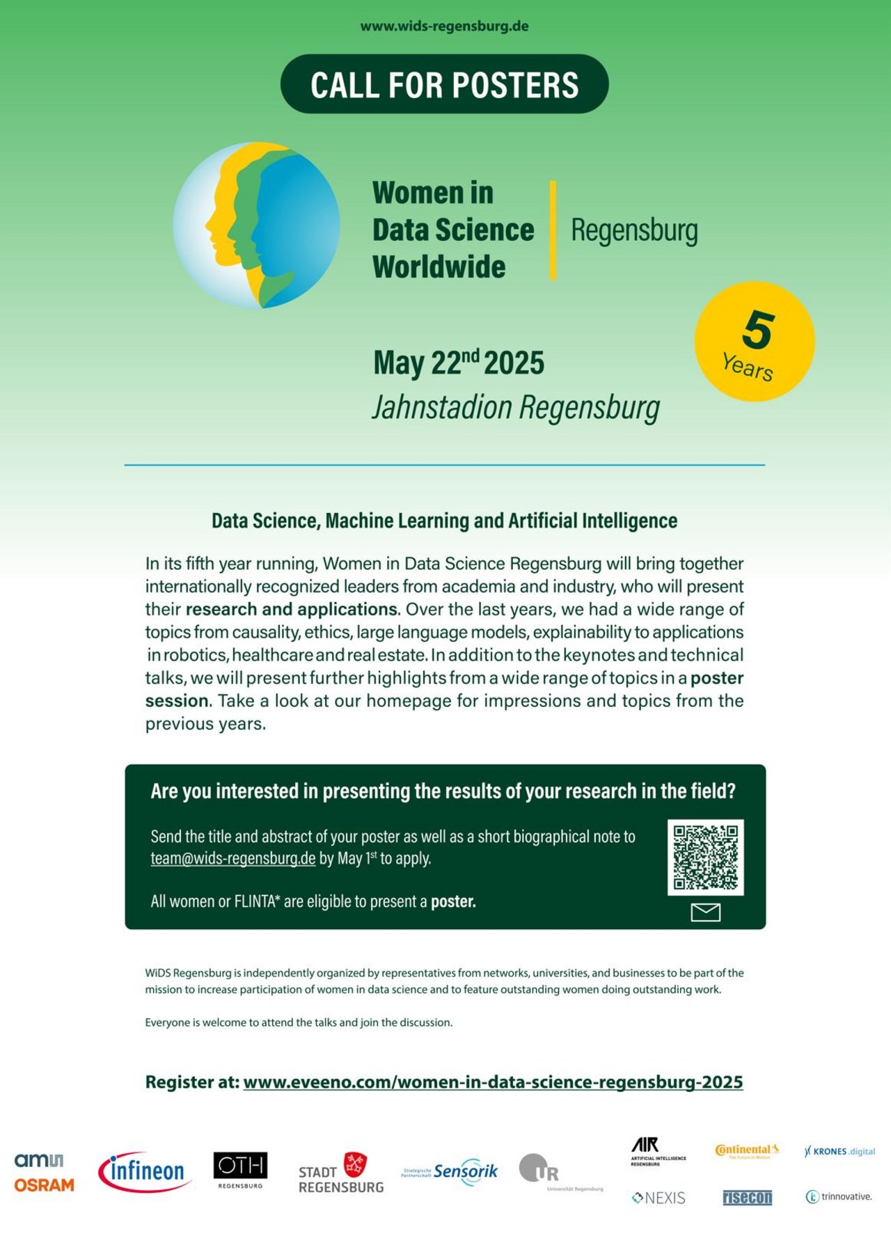 Call for Posters - Women in Datascience Regensburg 2025