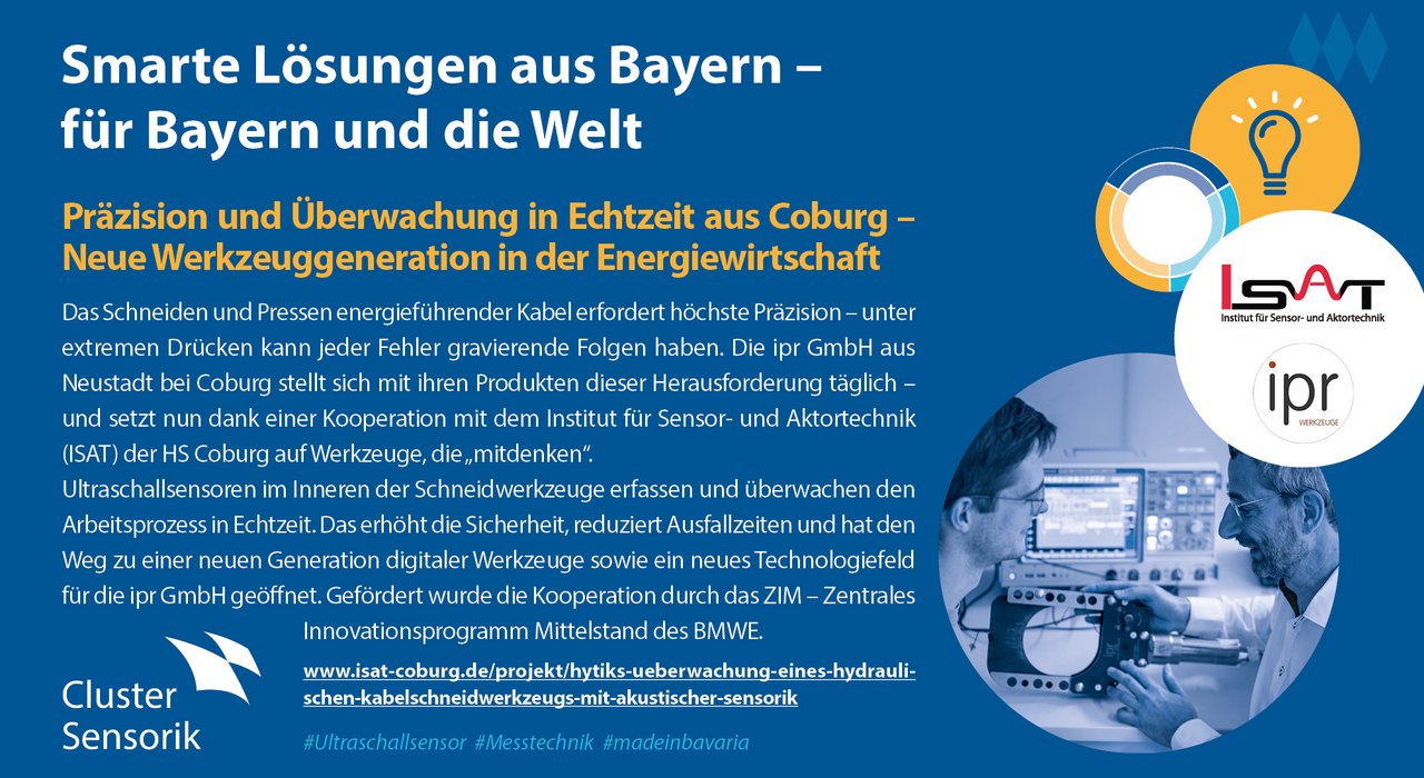 Es wird eine smarte Lösung aus Bayern beschrieben, Präzision und Überwachung in Echtzeit, Kabelschneidewerkzeug